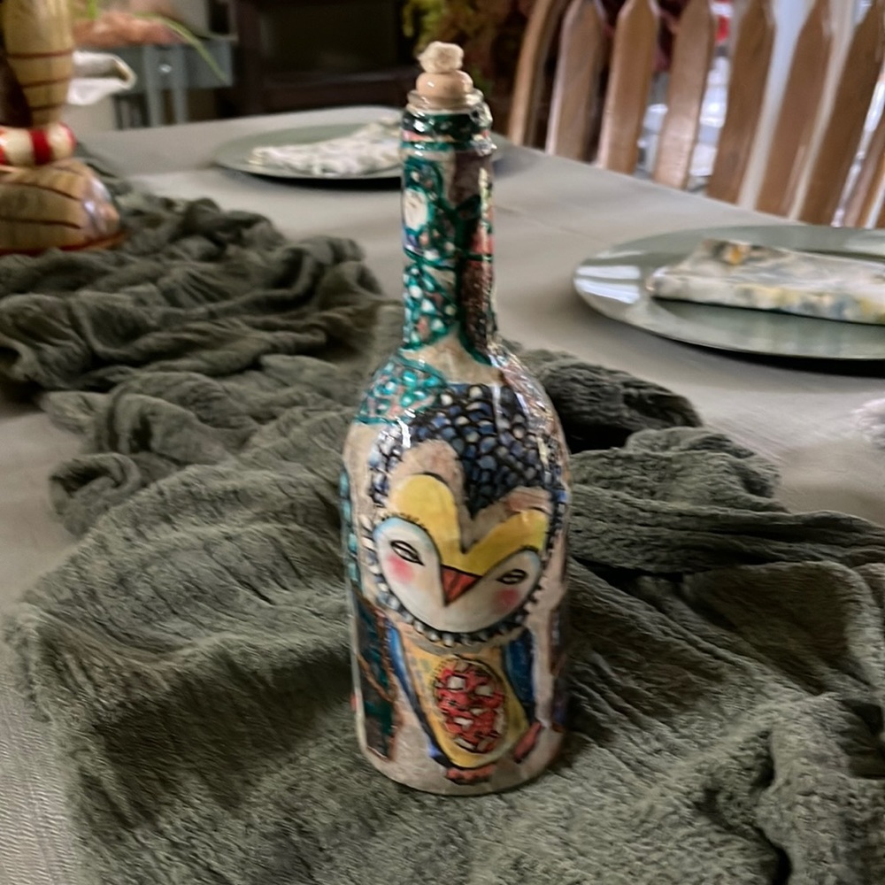 Owl oil lamp